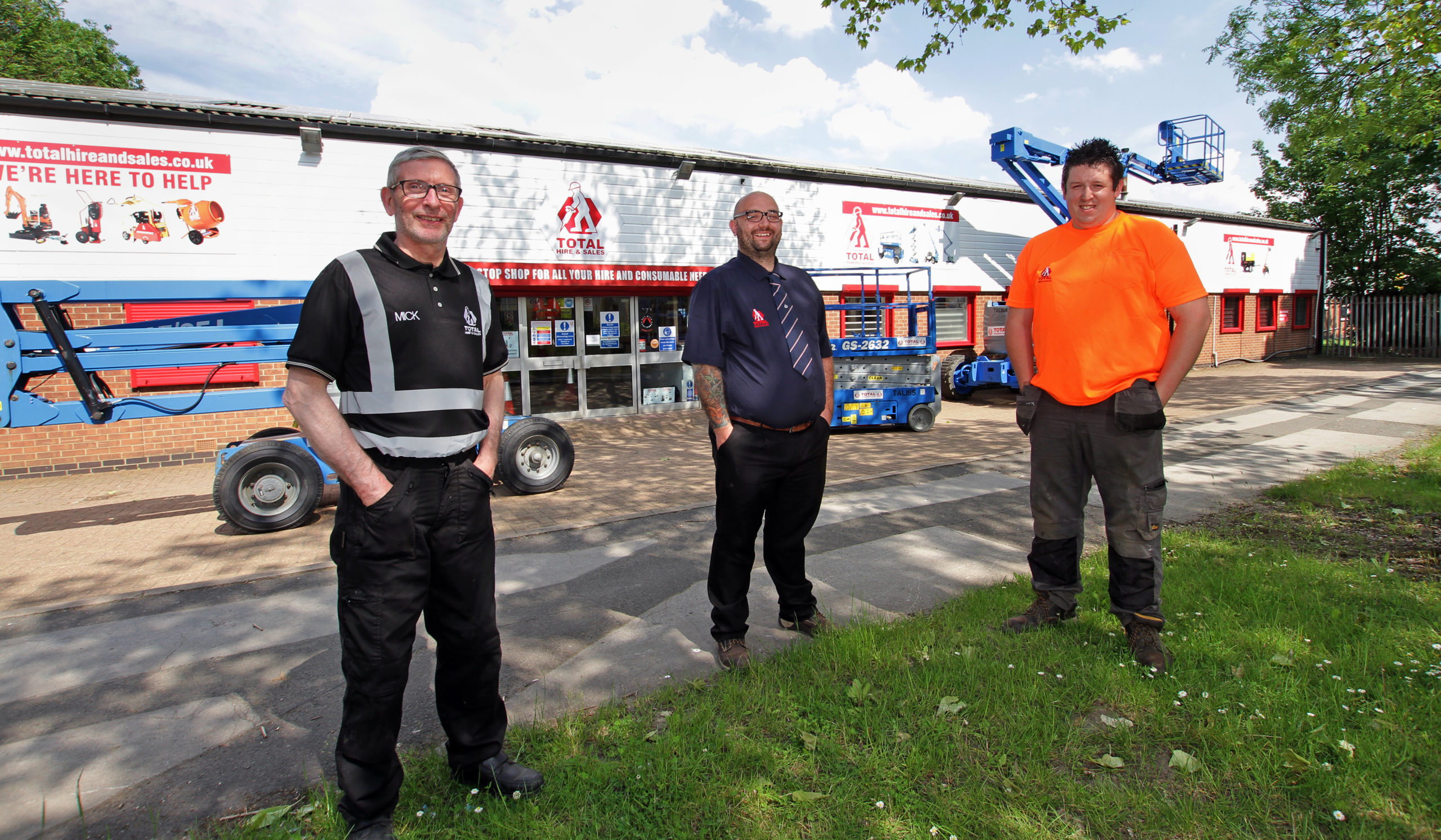 Total Hire team outside the central Derby depot.