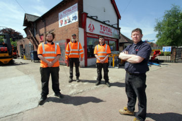Total hire team outside the Huthwaite depot