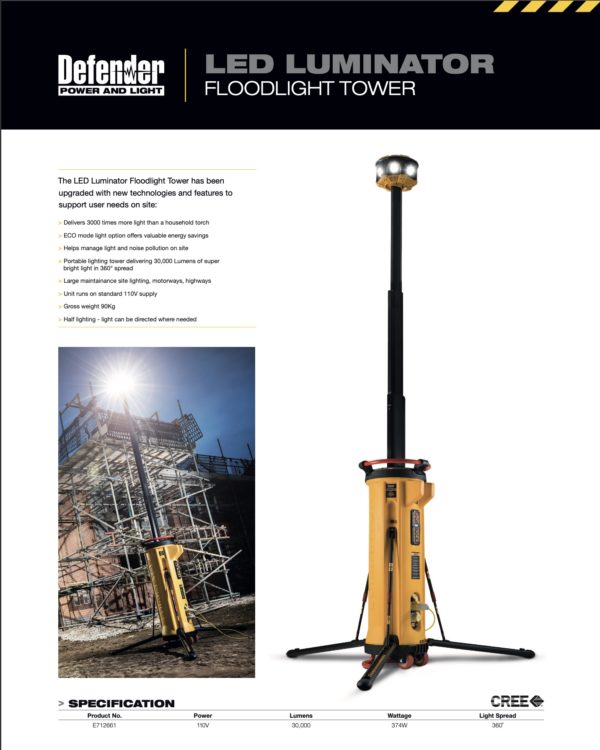 LED Tower light spec