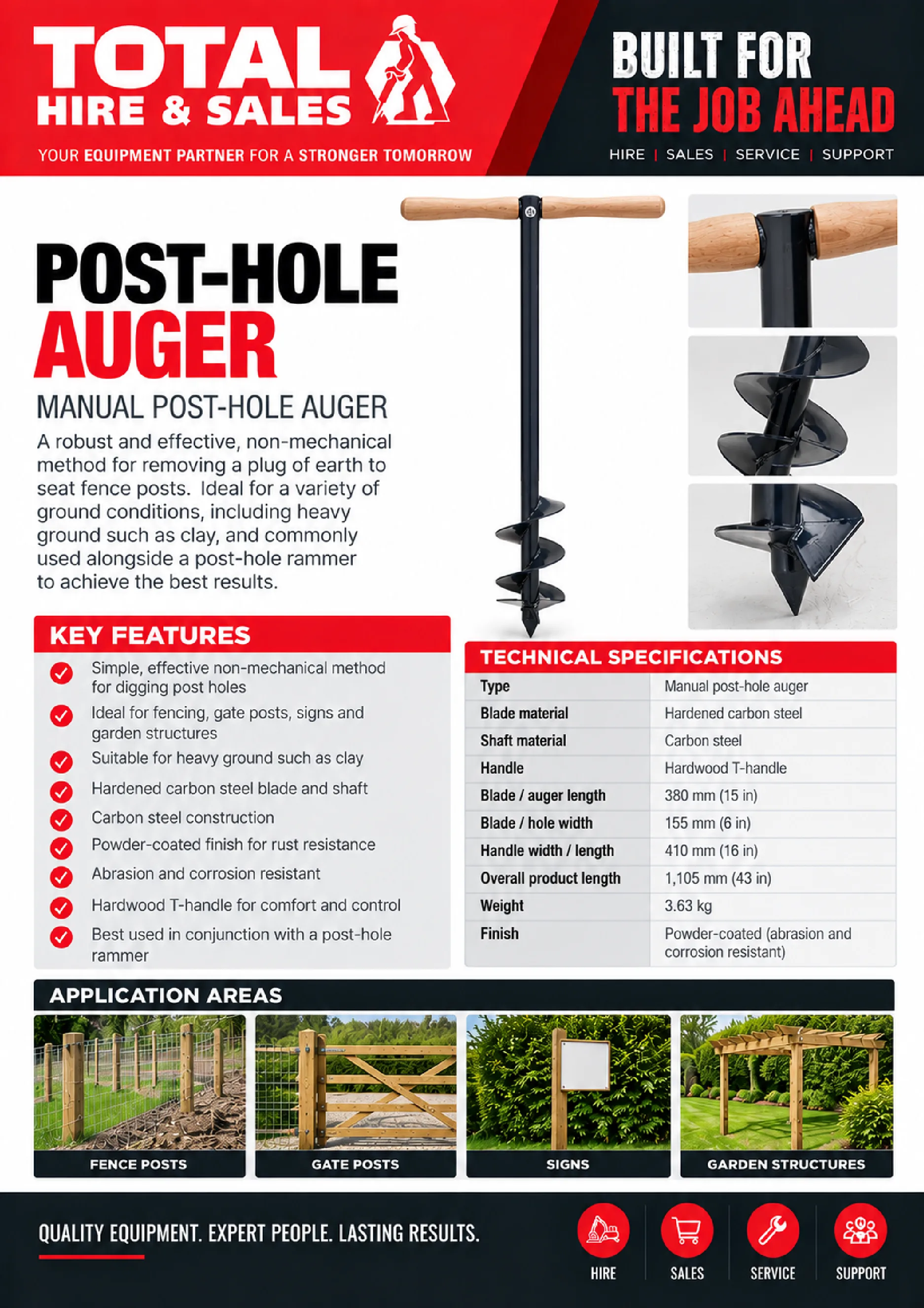 Manual Post Hole Auger